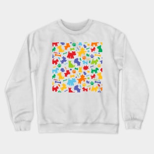 Dog Pattern Rainbow Big Crewneck Sweatshirt